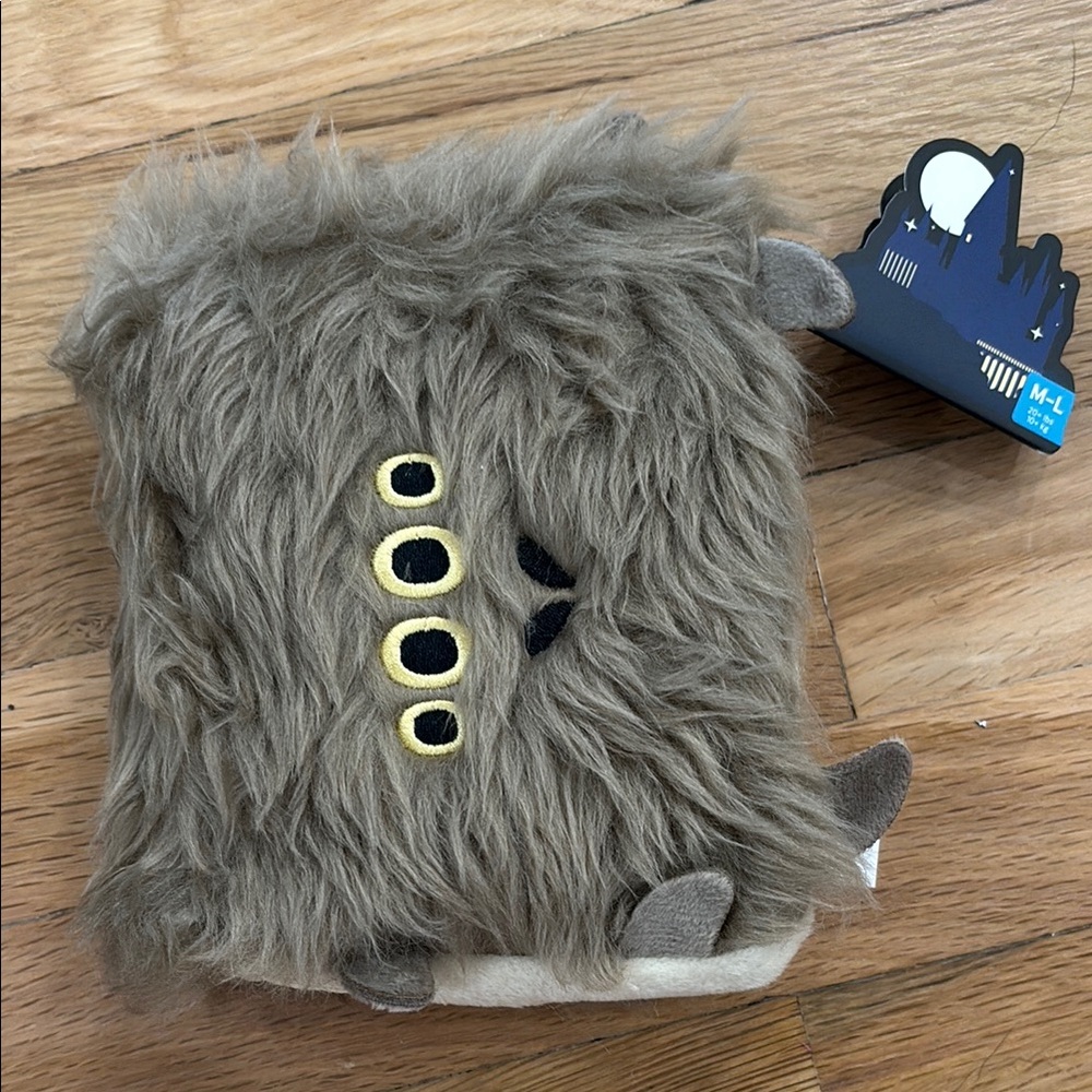 Bark Gray and Black Dog Toy with Plush Design